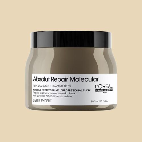 מסכה מקצועית לשיער פגום – אבסולוט ריפייר מולקולר 500 מ”ל – לוריאל LOREAL 1 מסכה מקצועית לשיער פגום – אבסולוט ריפייר מולקולר 500 מ”ל – לוריאל LOREAL